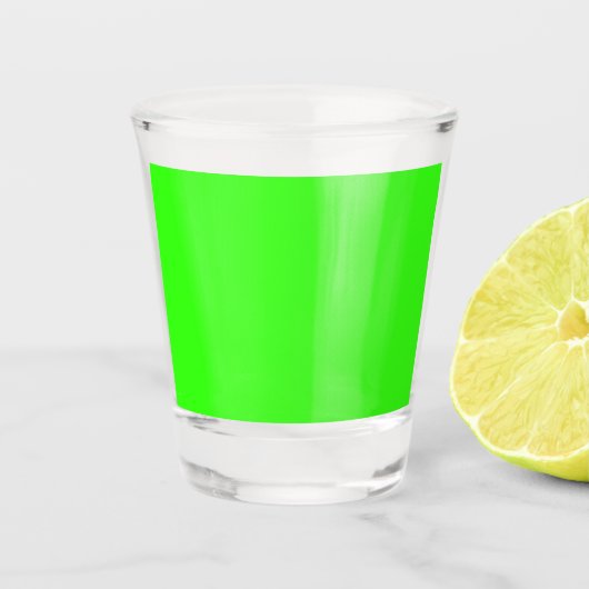 Verre A Shot Couleur solide verte néon | Classique (Devant)