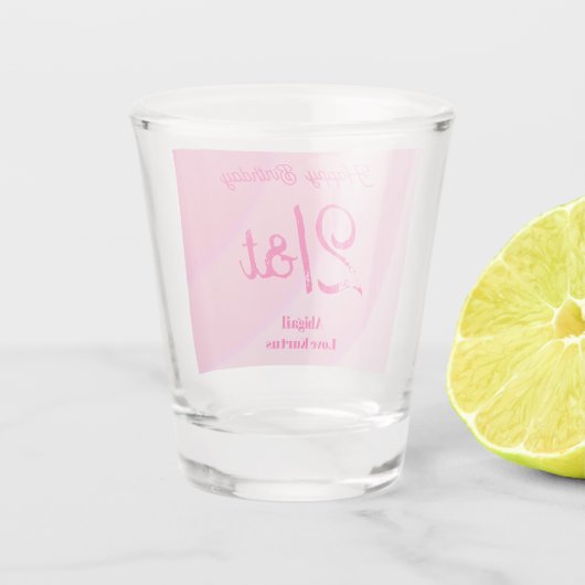 Verre A Shot Coupe roseFlûtes 21ème Tirage sur mesure (Dos)