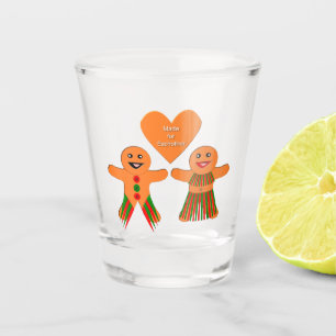 Verre A Shot Couple de pain d'épices de Noël