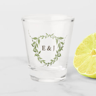 Verre A Shot Couronne botanique mariage tons terre