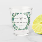 Verre A Shot Couronne de eucalyptus de mariage mr mrs (Devant)