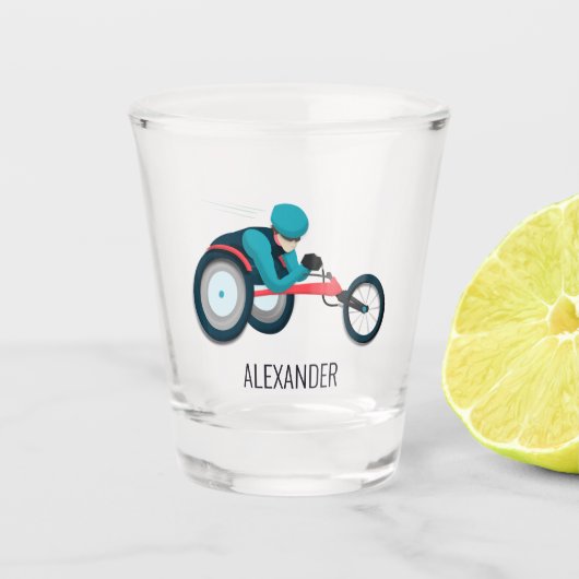 Verre A Shot Course en fauteuil roulant (Devant)