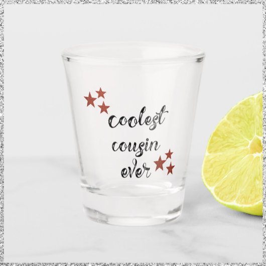 Verre A Shot Cousin noir et rouge le plus froid jamais