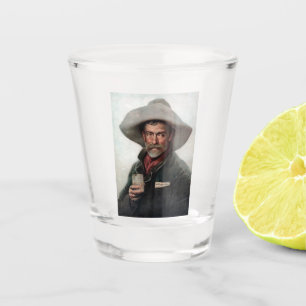 Verre A Shot Cowboy espagnol Ranchero dans le Vieux-Ouest Saloo