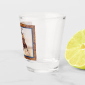 Verre A Shot Cowboy occidental sur le cheval s'opposant (Droite)