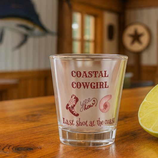 Verre A Shot cowgirl côtière rose