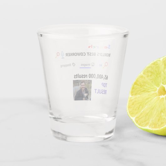 Verre A Shot Coworker PHOTO Cadeaux Boss Infirmière Enseignant  (Dos)