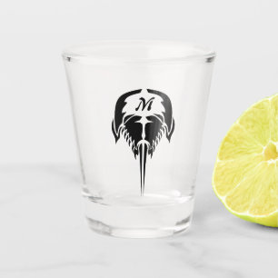 Verre A Shot Crabe à fer à cheval dans le style tatouage tribal