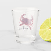 Verre A Shot Crabe Nautique Bourgogne Rouge Maroon (Dos)