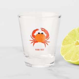 Verre A Shot Crabe personnalisé rouge chaud orange simple propr