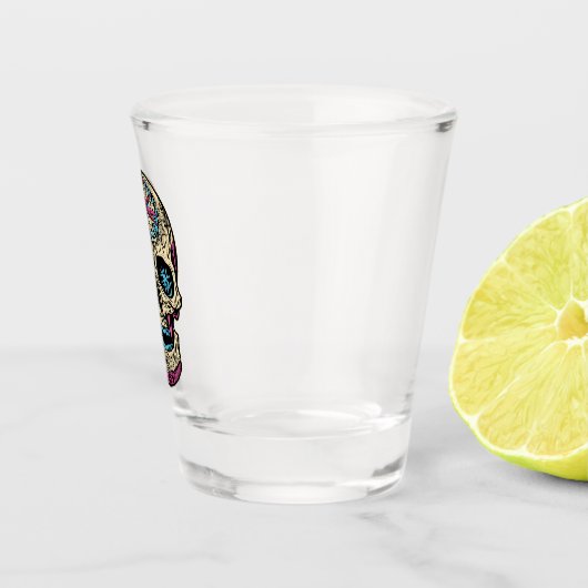 Verre A Shot Crâne à sucre Dia De Los Muertos (Droite)