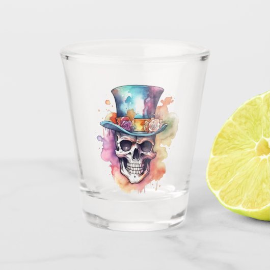 Verre A Shot Crâne dans une bouteille (Devant)
