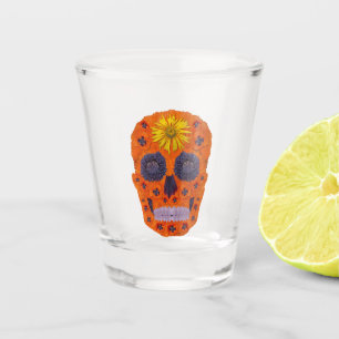 Verre A Shot Crâne de fleurs 1