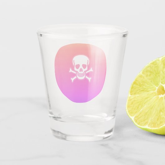 Verre A Shot Crâne n Bones vitre de prise de néon (Dos)