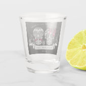 Verre A Shot Crânes Gothique Hallomariage Bourgogne ID866 (Dos)