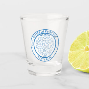 Verre A Shot Cratère du Parc d'État des Diamants Badge de l'Ark