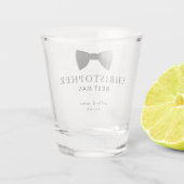Verre A Shot Cravate Black Bow Best Man Mariage personnalisé (Dos)
