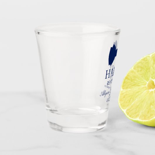 Verre A Shot Cravate Bleu Bow Best Man (Gauche)