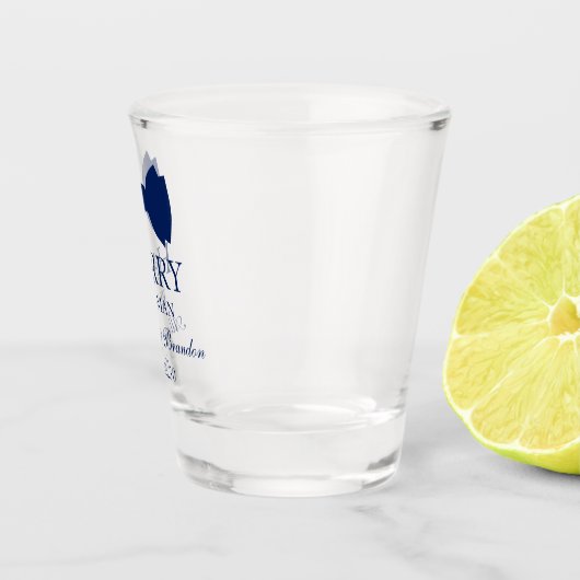 Verre A Shot Cravate Bleu Bow Best Man (Droite)