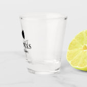 Verre A Shot Cravate noir Bow Groomsman Mariage personnalisé (Droite)