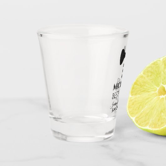 Verre A Shot Cravate noire amusante Tuxedo Meilleur Mariage Hom (Gauche)