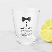 Verre A Shot Cravate noire amusante Tuxedo Meilleur Mariage Hom (Devant)