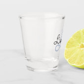 Verre A Shot Créer votre propre script Monogramme Initial & Nom (Gauche)
