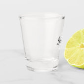 Verre A Shot Créer votre propre script Monogramme Initial & Nom (Gauche)