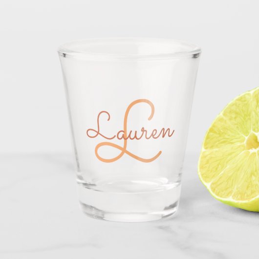 Verre A Shot Créez votre propre initiale et nom monogrammés sur (Devant)