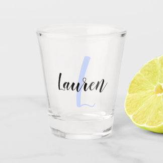Verre A Shot Créez votre propre monogramme de script Initiale &
