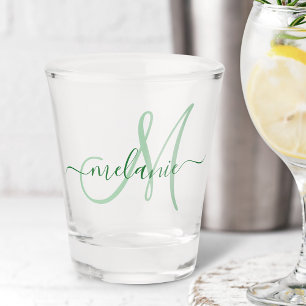 Verre A Shot Créez votre propre monogramme personnalisé Nom Scr