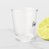 Verre A Shot Créez votre propre script Monogramme Initial & Nom (Gauche)