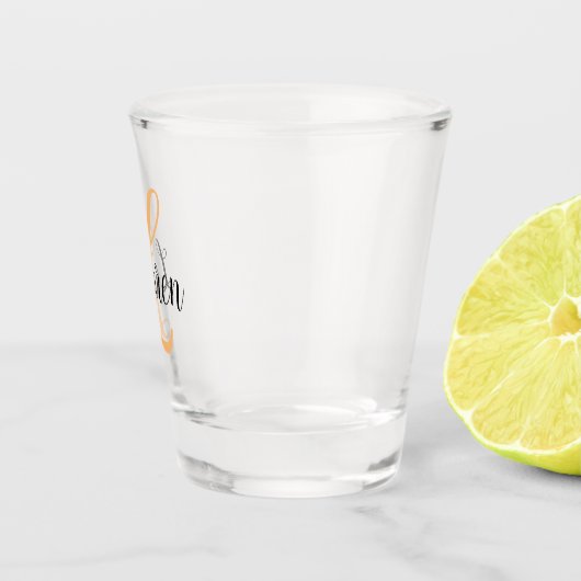 Verre A Shot Créez votre propre script Monogramme Initial & Nom (Droite)