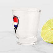 Verre A Shot Croatie Code Pays Drapeau Coeur Hrvatska (Droite)