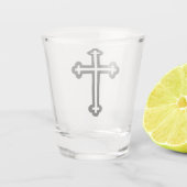 Verre A Shot Croix chrétienne noire (Dos)