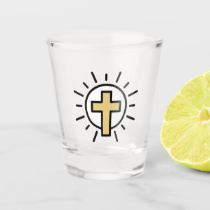 Verre A Shot Croix chrétienne simple