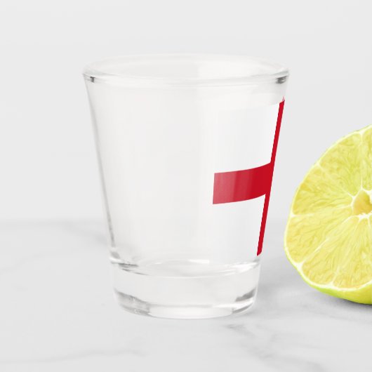 Verre A Shot Croix de St George ~ Drapeau d'Angleterre  (Gauche)