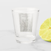 Verre A Shot Crucifixion médiévale de Jésus-Christ (Dos)