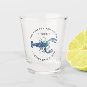 Verre A Shot Cuisine de homard bleu océan