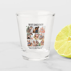 Verre A Shot Custom Best Papa Ever Fête des pères 9 Photo Colla