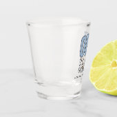 Verre A Shot Custom Modern Blue One Silly Goose First Birthday (Gauche)