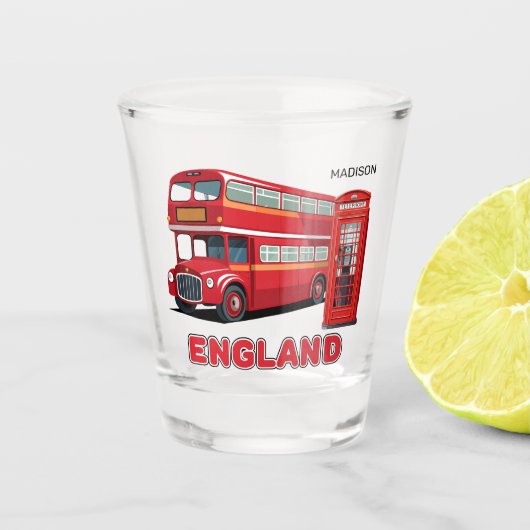Verre A Shot Custom Name London England (Devant)
