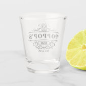 Verre A Shot Custom Poppop's Bar Année d'établissement (Dos)