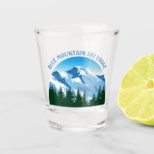 Verre A Shot Custom Ski Lodge Winter Resort Snowy Mountain (Devant)