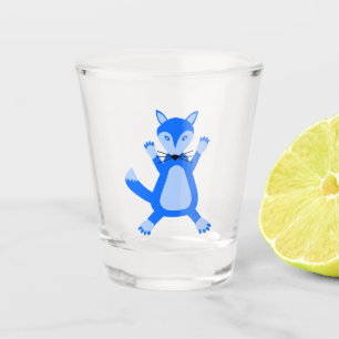 Verre A Shot Cute Blue Baby Boy Fox