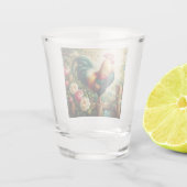 Verre A Shot Cute coq rustique/vintage (Dos)