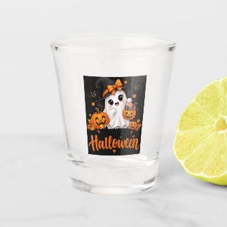 Verre A Shot Cute Ghost Halloween – Joyeux Halloween Citrouill