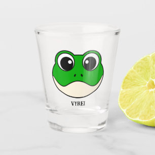 Verre A Shot Cute grenouille souriante