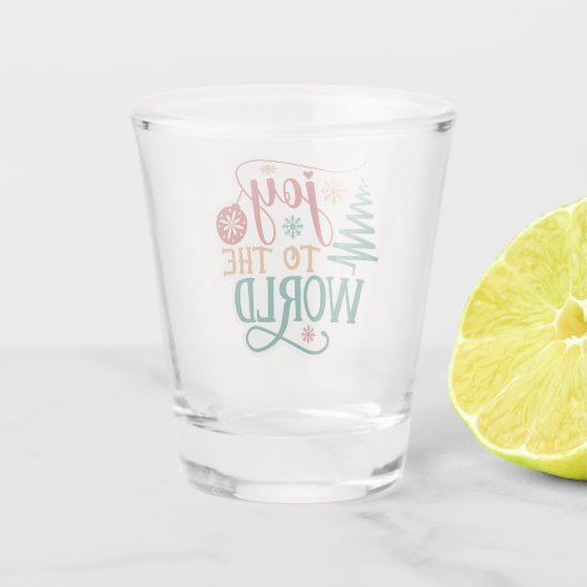 Verre A Shot Cute 'Joy to the World' Christmas (Dos)