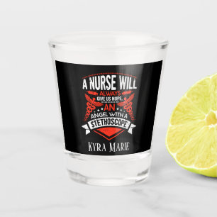 Verre A Shot Cute Nurse Angel ajouter nom